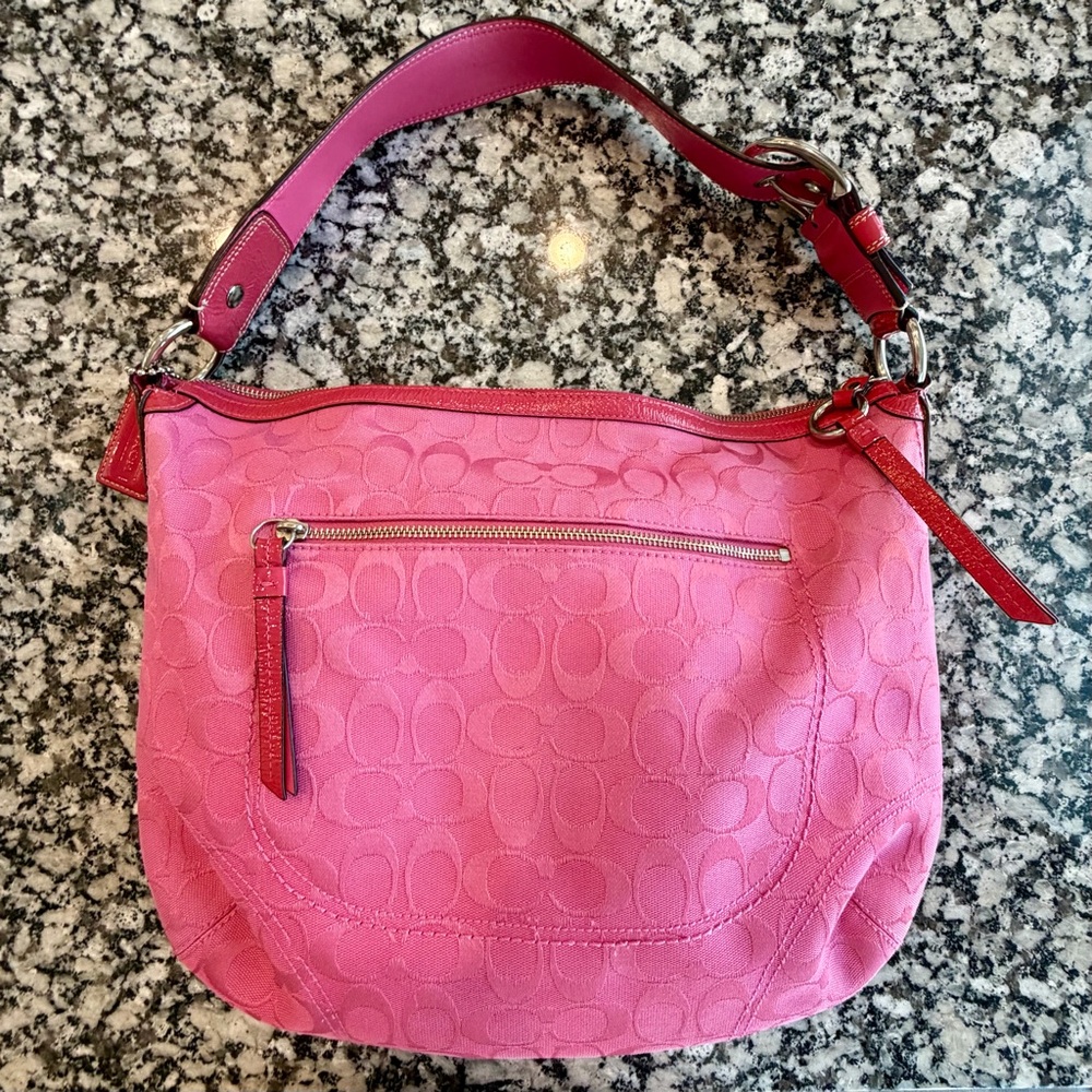 RARE | Coach Soho Signature C Large Hobo Shoulder Bag | Peony Pink
